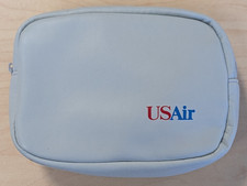 Vintage USAir Amenity Kit Grey Travel Toiletry Bag Grooming Set picture