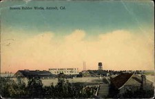 Antioch California CA Bowers Rubber Works Factory c1910 Vintage Postcard picture