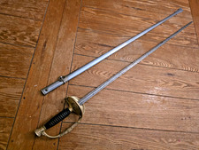 Old Antique Military Sword - French smallsword, named + unit marked picture