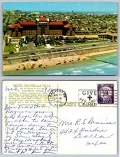 Hotel Galvez & Villa Galveston, Texas 1960 Chrome Postcard Beach View picture