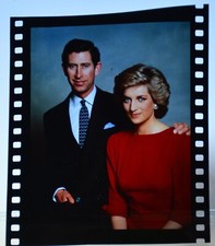 Prince & Princess of Wales 1988 Terence Donovan Color Slide Formal Image picture