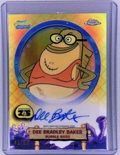 2025 Topps Chrome SpongeBob Bubble Bass Dee Bradley Baker Gold Auto /50 #SA-BB picture