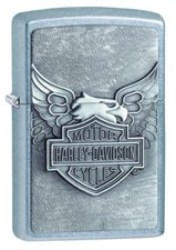 Zippo Harley-Davidson Logo with Wings Emblem Street Chrome 20230 picture