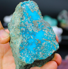 Amazing RARE Morenci Turquoise Rough 174g Arizona USA Natural Pyrite USA Dealer picture