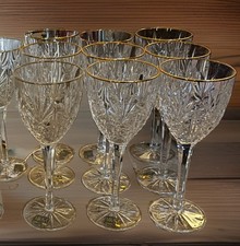 Mikasa Gold Crown crystal wine Glasses SET OF 10 picture