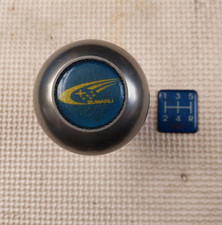 RARE JDM Genuine Subaru STI Titanium Shift Knob 5MT w/ Pattern Emblem Badge picture