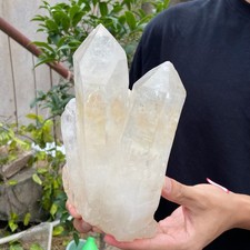 4.5lb Natural Clear White Quartz Crystal Cluster Rough Healing Specimen picture