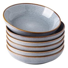 AmorArc 8.5’’ Ceramic Pasta Bowls Set of 6, 36oz Large Stoneware Bow picture