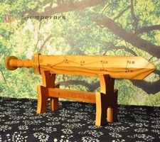 Natural Peach Wood 7 Star Sword W+ Rack Lucy Blessing Exorcise Evil Feng Shui picture