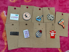 Taylor Swift Themed Enamel Pin Lot – 9 Assorted Collectible Pinbacks picture