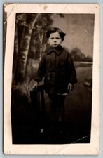 RPPC Young Boy   Real Photo   Postcard picture