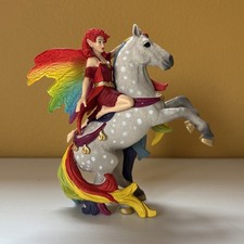 RETIRED Schleich Bayala 70483 Amisi Elf Fairy Riding Rainbow Horse picture