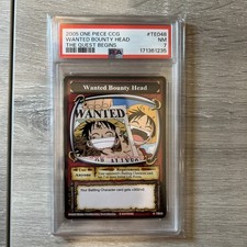 2005 SHONEN JUMP'S ONE PIECE THE QUEST BEGINS WANTED BOUNTY HEAD TE048 PSA 7 🔥 picture