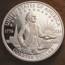1776–2026 America 250th Anniversary Commemorative Washington Coin Patriotic Gift picture