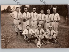 c1910 CHARLIE HARDEN Baseball Team CAMDEN New York NY Oneida DOG MASCOT?? RPPC picture