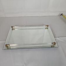 Vintage Glass Mirror Vanity Tray 13.5