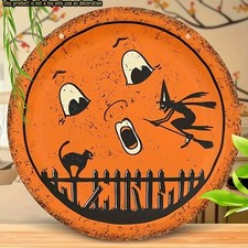 Halloween Anthropomorphic VINTAGE STYLE Moon Wooden Sign Wall Decor 8
