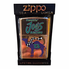 Vintage Camel Smokin Joe's Racing #23 Brass Zippo Lighter New Sealed w/ Case picture