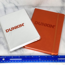 2 PACK Dunkin White & Orange Notebooks **FREE SURPRISE GIFT W/PURCHASE** picture