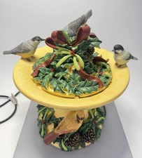 Lenox Winter Greetings Birdbath Fountain Catherine McClung Cardinals Working picture