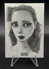 2024 Topps Star Wars Galaxy Padme Amidala Sketch 1/1 By Andrew Fry Young Padme picture