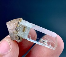 23 Ct Aquamarine Crystal Combine with Apatite and Schorl Specimen from Pakistan picture