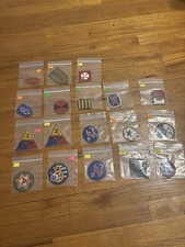 18 Original WWII-Era US Army Shoulder Patches Insignia Lot picture