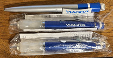 Viagra Plastic Pens x3 Pharmaceutical Drug Rep Promo Advertising Pfizer Vintage picture
