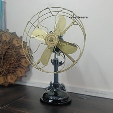 1920s Antique GE General Type AOR Brass Blade Collectible Electric Tabletop Fan picture
