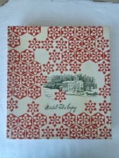 Vintage MARSHALL FIELDS & CO Gift Box White Red Snowflake 12
