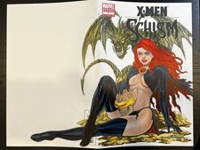 Original Art Comic Sketch Cover - Madelyne Pryor- Double Page Spread picture