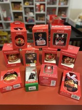 Lot of 11 Vintage 1990s Enesco Coca-Cola Christmas Ornaments New In Boxes picture