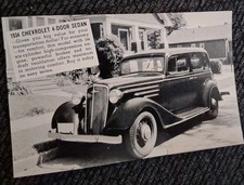 Advertising Postcard 1934 Chevrolet 4-Door Sedan own a piece of 1934 Automobile  picture