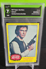 1977 Topps Vintage Star Wars Card #144 Harrison Ford Han Solo DEGREE 7 picture