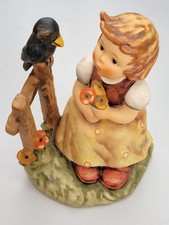 1974 Hummel Goebel Sing with Me Figurine Girl with Crow #405 picture