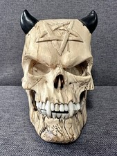 Solid Wooden Skull - Carved Skull - Skull Figure picture
