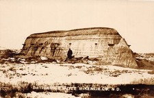 J30/ McKenzie County North Dakota RPPC Postcard c1910 Battleship Butte 157 picture