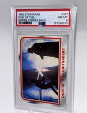 1980 Empire Strikes Back DUEL OF THE LIGHTSABERS Card #107 NM PSA 8 picture