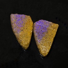 Raw Louisiana Vernon Parish Fuchsia Hex Opal Pair picture