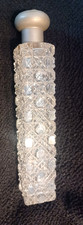 Antique Victorian Cut Crystal Glass Perfume Scent Lay-Down Bottle picture