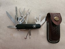 Vintage VICTORINOX  OFFICIER SUISSE ARMY ROSTFREI MULTI-TOOL W/Leather Case picture