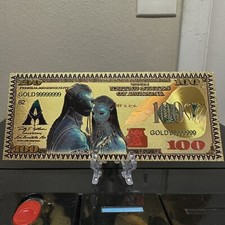 24k Gold Foil Plated Avatar Jake Sully Neytiri Banknote picture