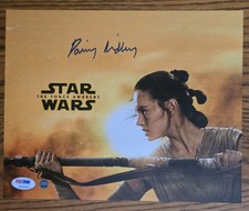 Daisy Ridley Rey Signed 8x10 Photo Star Wars PSA-Steiner Witness Full Autograph picture