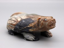 Milton Honawa (d) Large Picasso Marble Hopi Badger Fetish picture