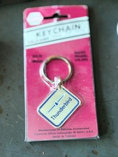 Vintage 90s Ford Thunderbird Keychain NAPA Balkamp Solid Brass NOS T-Bird Emblem picture