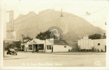 North Bend Washington Mount Si Shell Garage Ellis 1940s RPPC Photo Postcard COPY picture