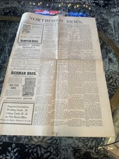 Vintage Northfield News Newspaper September 16 1899 Antique History picture