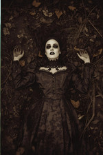 Gothic Victorian Vampire Woman Portrait Dark Fantasy Art 4x6 Print picture