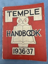 1936-37 Temple University Handbook Vintage Student Guide Owl Philadelphia picture