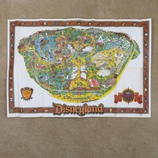 Vintage 1984 Disneyland Souvenir Wall Map Poster Walt Disney Productions 30x44 picture